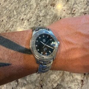 TAG Heuer Black and Silver Men's Watch
